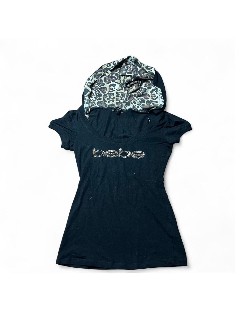 y2k Bebe fitted top with hood